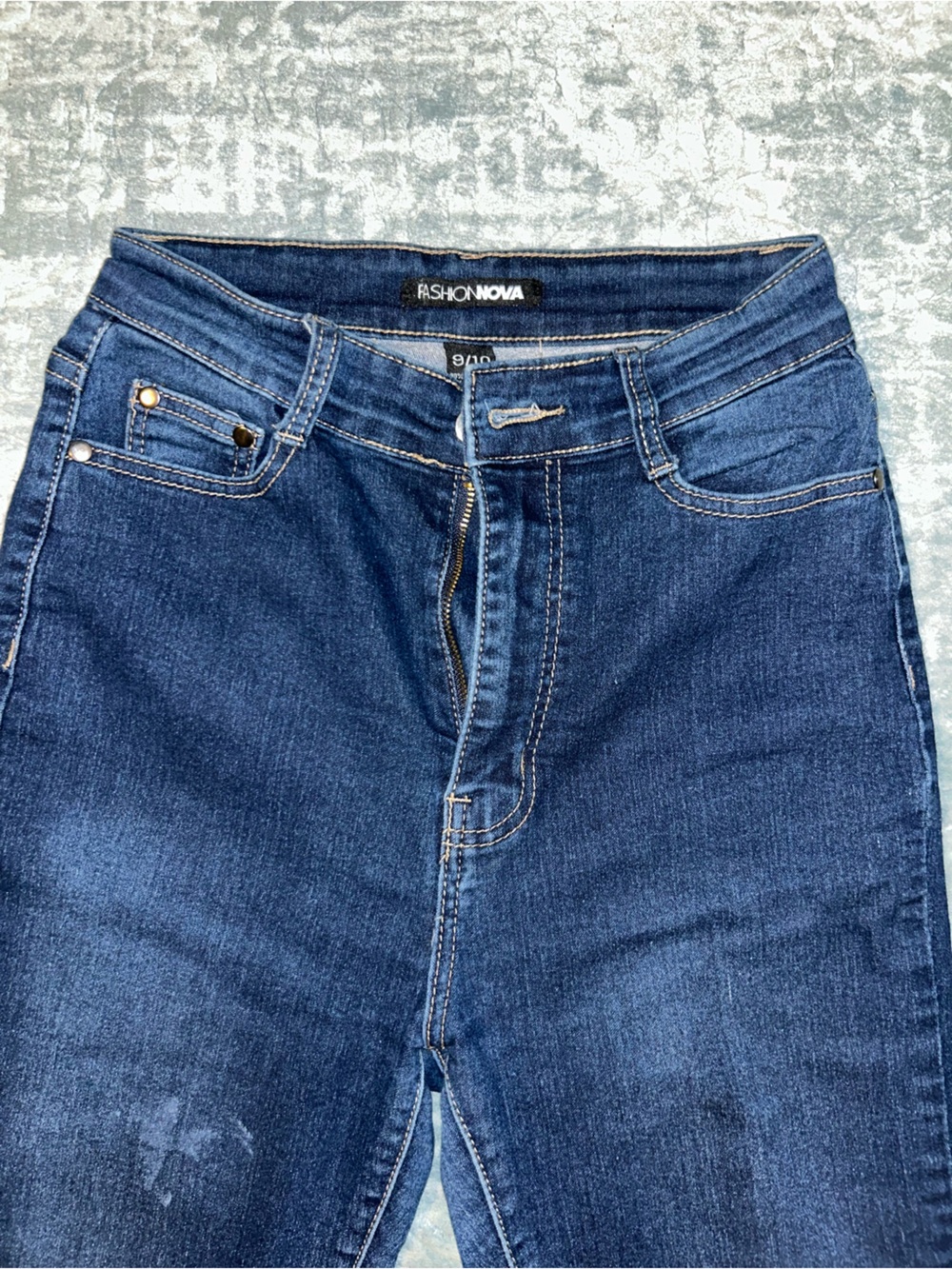 Dark Blue High-Rise Skinny Jeans